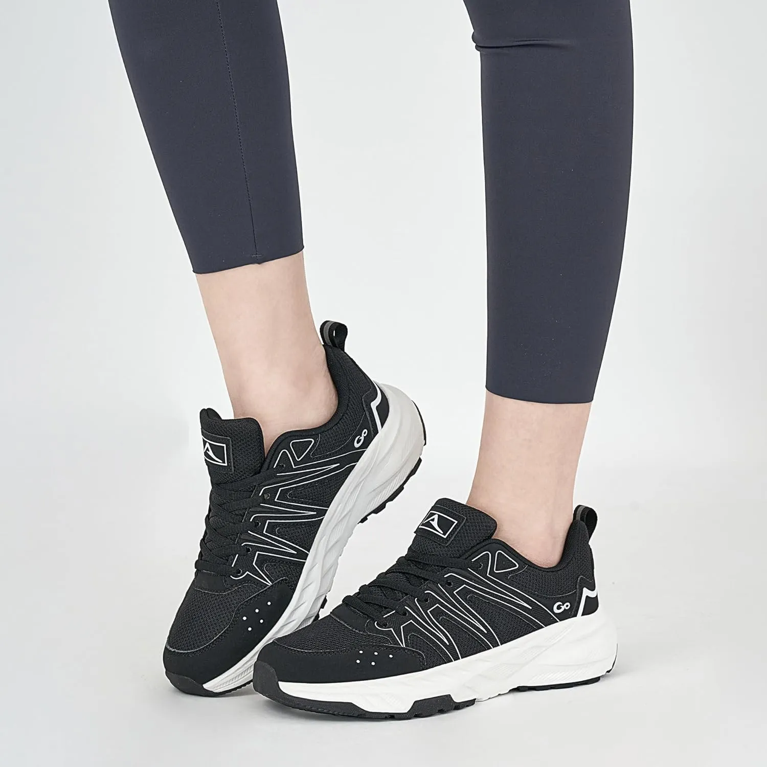 Ablanczoom Womens Sneakers Walking Shoes: Comfortable Breathable Cushion Athletic Running Tennis Shoes for Workout Gym Training