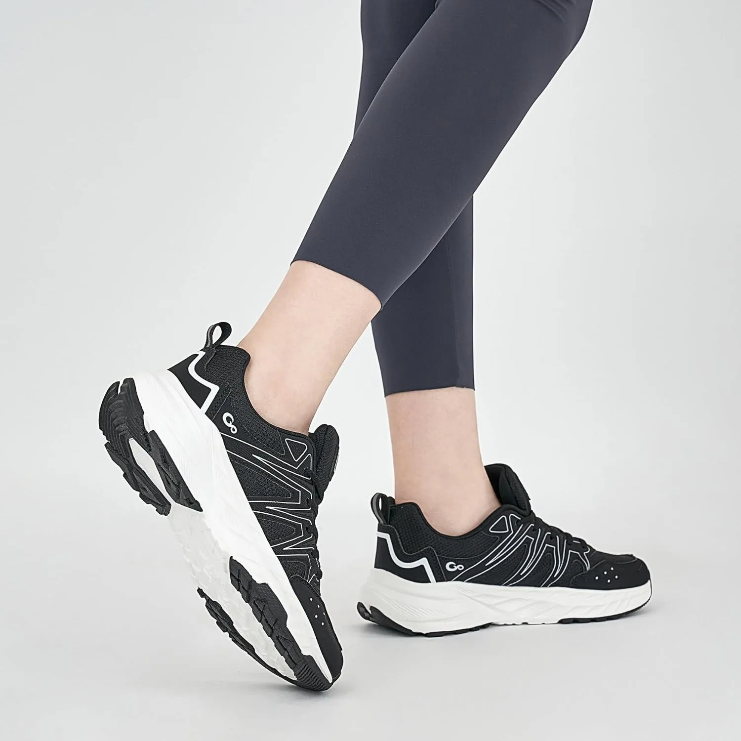 Ablanczoom Womens Sneakers Walking Shoes: Comfortable Breathable Cushion Athletic Running Tennis Shoes for Workout Gym Training