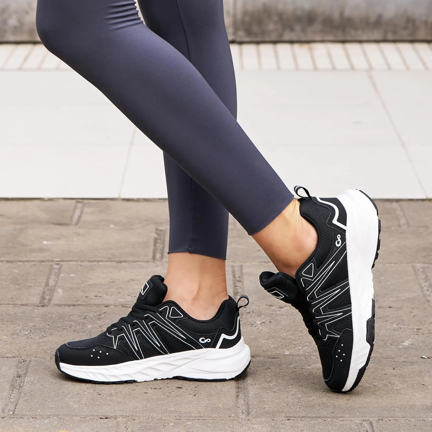 Ablanczoom Womens Sneakers Walking Shoes: Comfortable Breathable Cushion Athletic Running Tennis Shoes for Workout Gym Training