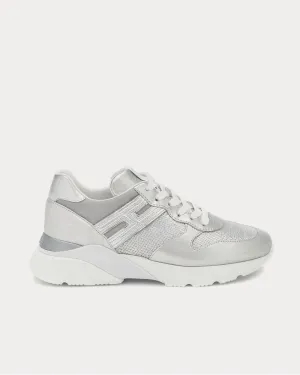 Active One leather Silver Low Top Sneakers