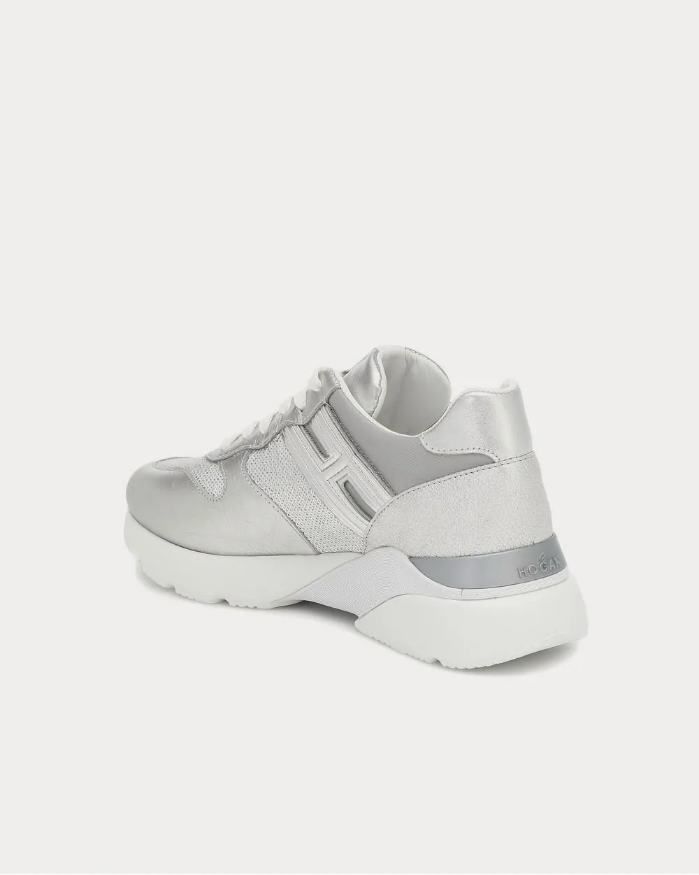 Active One leather Silver Low Top Sneakers