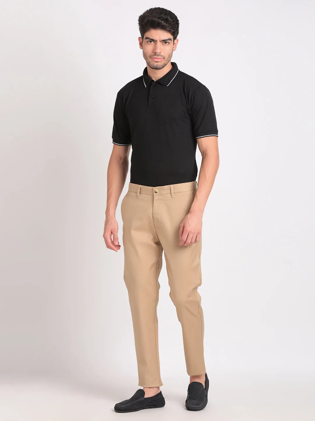 Ankle-Length Men's Cotton Chinos for Modern Comfort with Adjustable waist band.