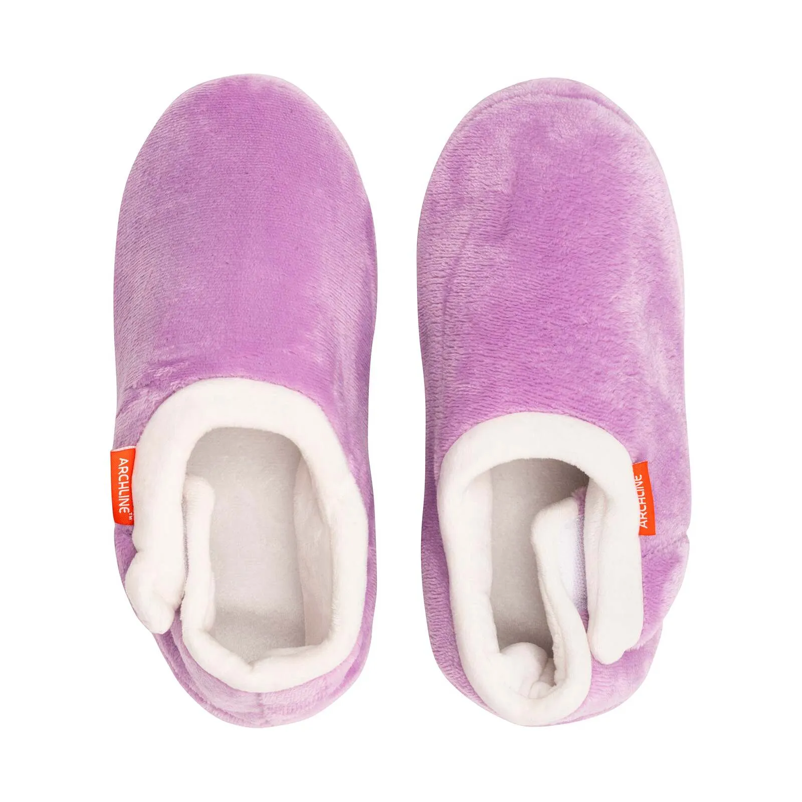 ARCHLINE Orthotic Slippers CLOSED Arch Scuffs Pain Relief Moccasins - Lilac - EU 42