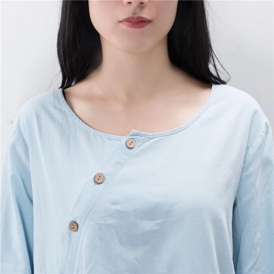 Baby Blue Button Up Shirt  | Zen