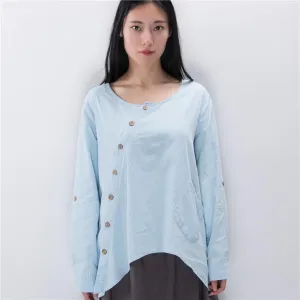 Baby Blue Button Up Shirt  | Zen