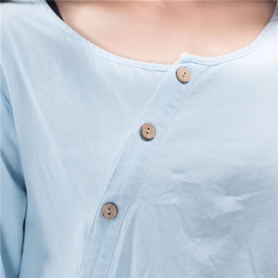 Baby Blue Button Up Shirt  | Zen
