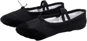 Ballet Shoes Ballet Shoes Girl Kids Dance Slippers Professional Canvas Soft Sole Ballet Dancing Girls Women Ballet Yoga Gym Dancer Shoes Dance Shoes(Black,27)