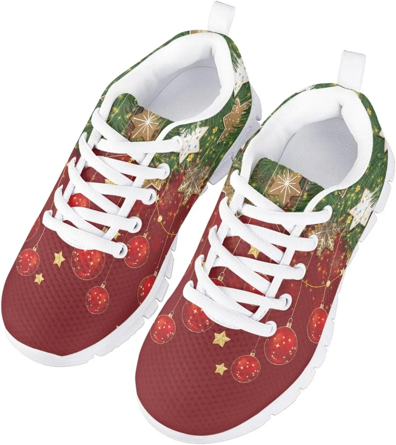 Bengbobar Christmas Sneakers for Kids Breathable Walking Shoes Girls Boys Most Comfortable Vocation Daily Walking Shoes Kids