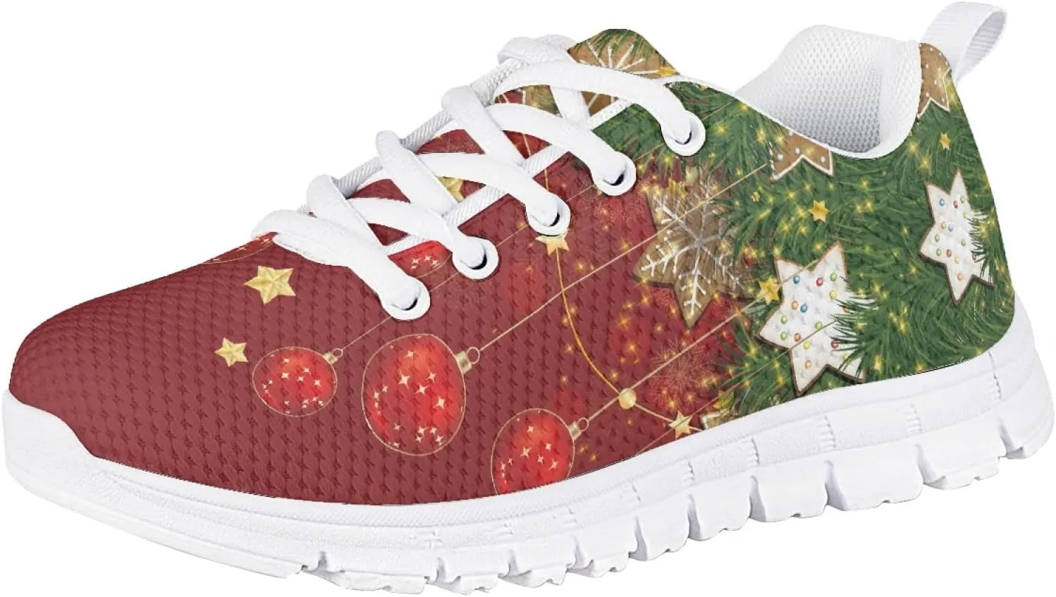 Bengbobar Christmas Sneakers for Kids Breathable Walking Shoes Girls Boys Most Comfortable Vocation Daily Walking Shoes Kids