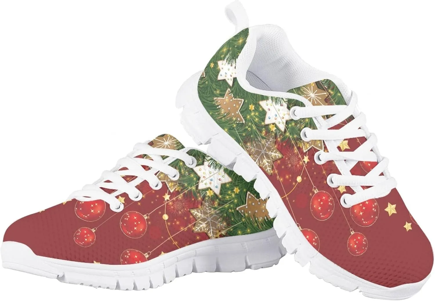 Bengbobar Christmas Sneakers for Kids Breathable Walking Shoes Girls Boys Most Comfortable Vocation Daily Walking Shoes Kids