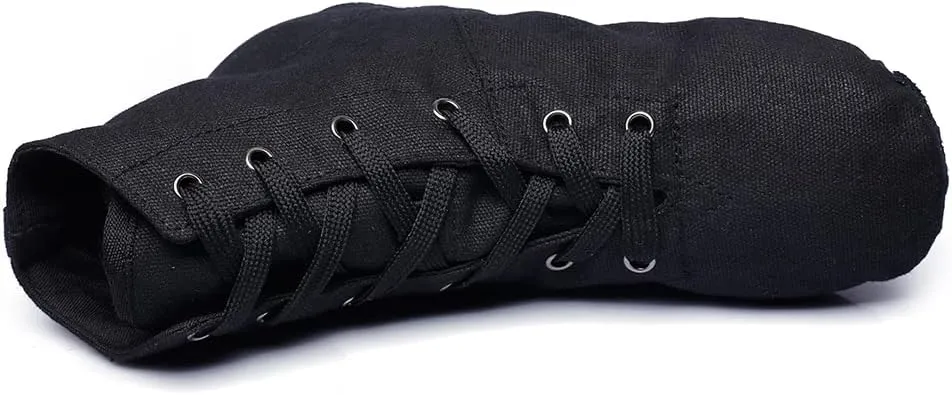 Black Jazz Boots Ballet Dancing Sneakers for Child Adults