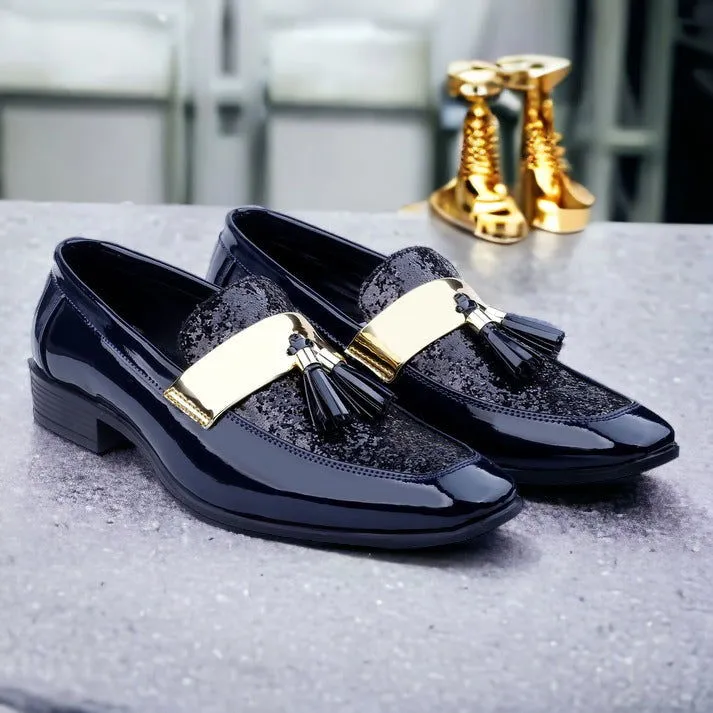 Blue Men's Semi Formal Slip-on Shoes