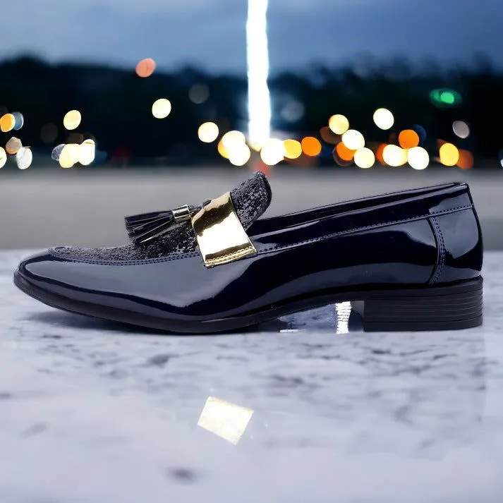 Blue Men's Semi Formal Slip-on Shoes