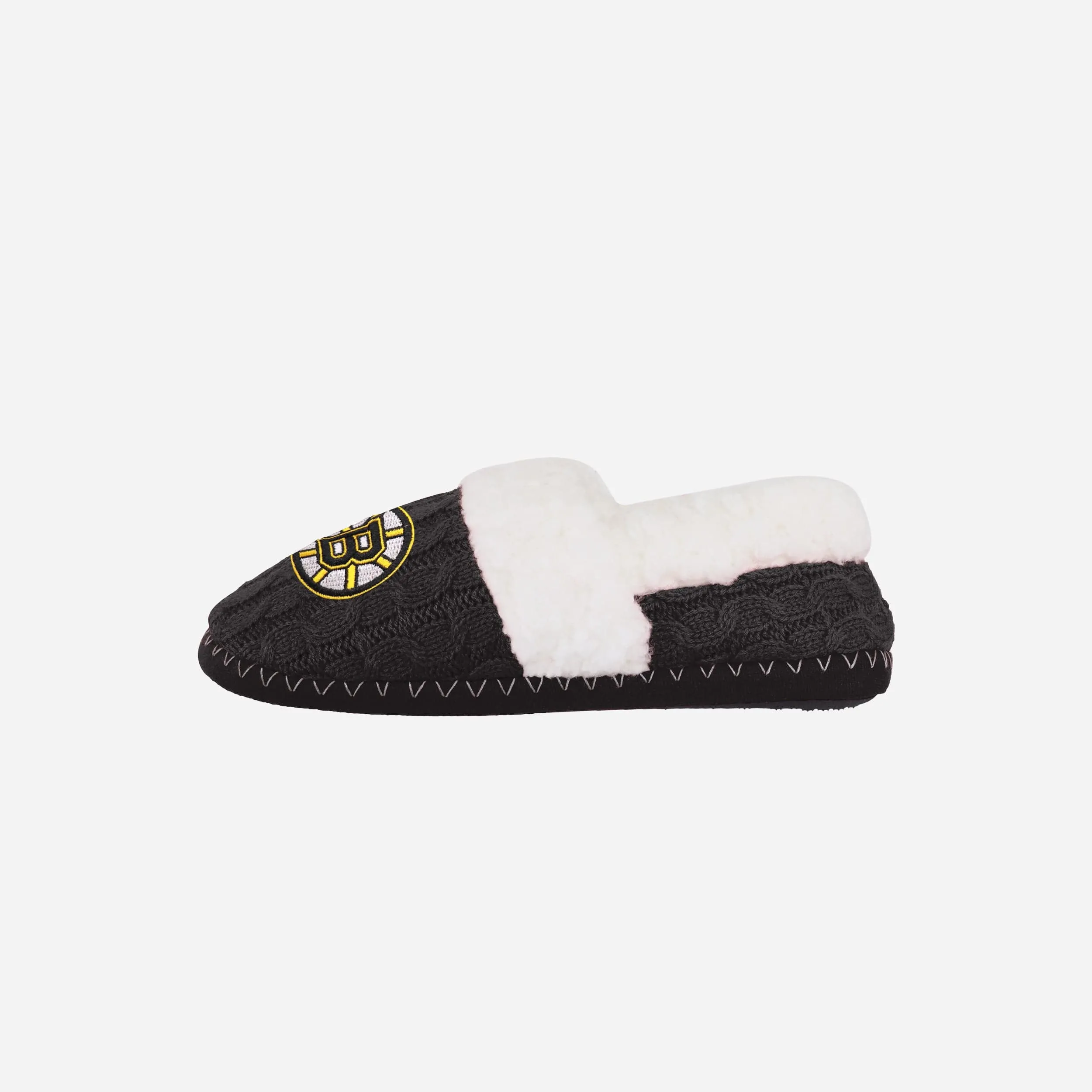 Boston Bruins Womens Team Color Moccasin Slipper