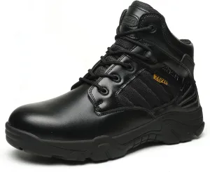 Breathable Work Safety Boots Lightweight Mid Cut Steel Toe Industry Construction Sneakers