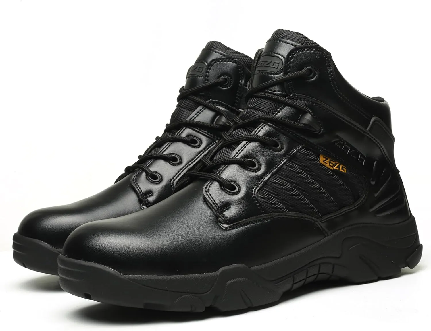 Breathable Work Safety Boots Lightweight Mid Cut Steel Toe Industry Construction Sneakers