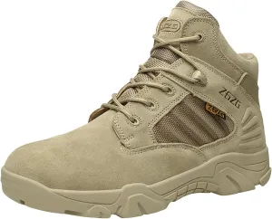 Breathable Work Safety Boots Lightweight Mid Cut Steel Toe Industry Construction Sneakers