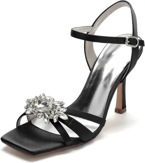 Bridal for Wedding Dress Shoes High Heels Sandals for Women Stiletto Heel Heeled Peep Toe Prom Evening Formal Party Shoes