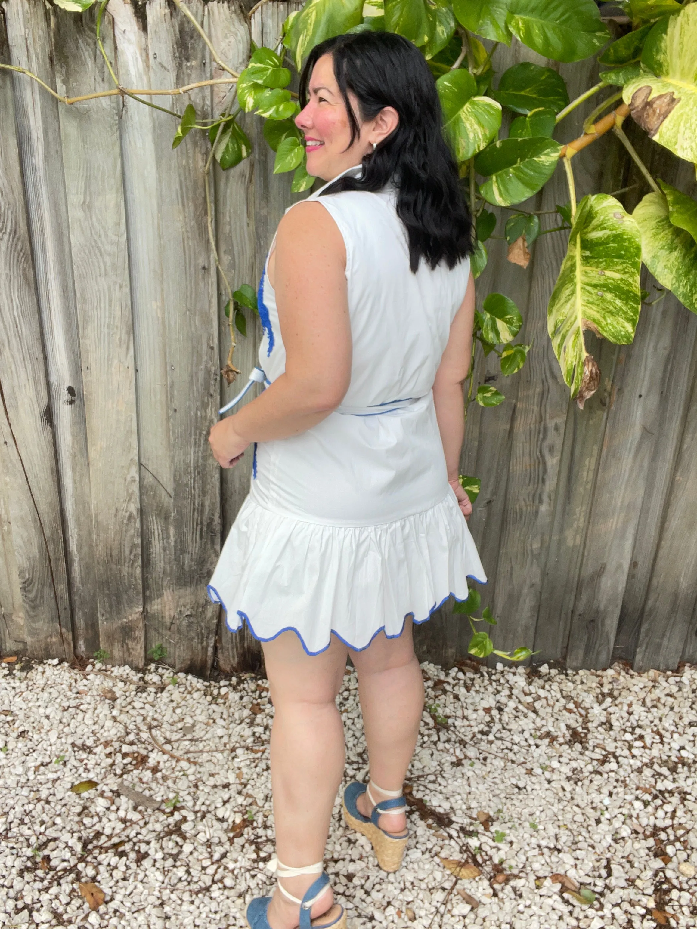 Brooklyn Embroidered Button Down Mini Dress