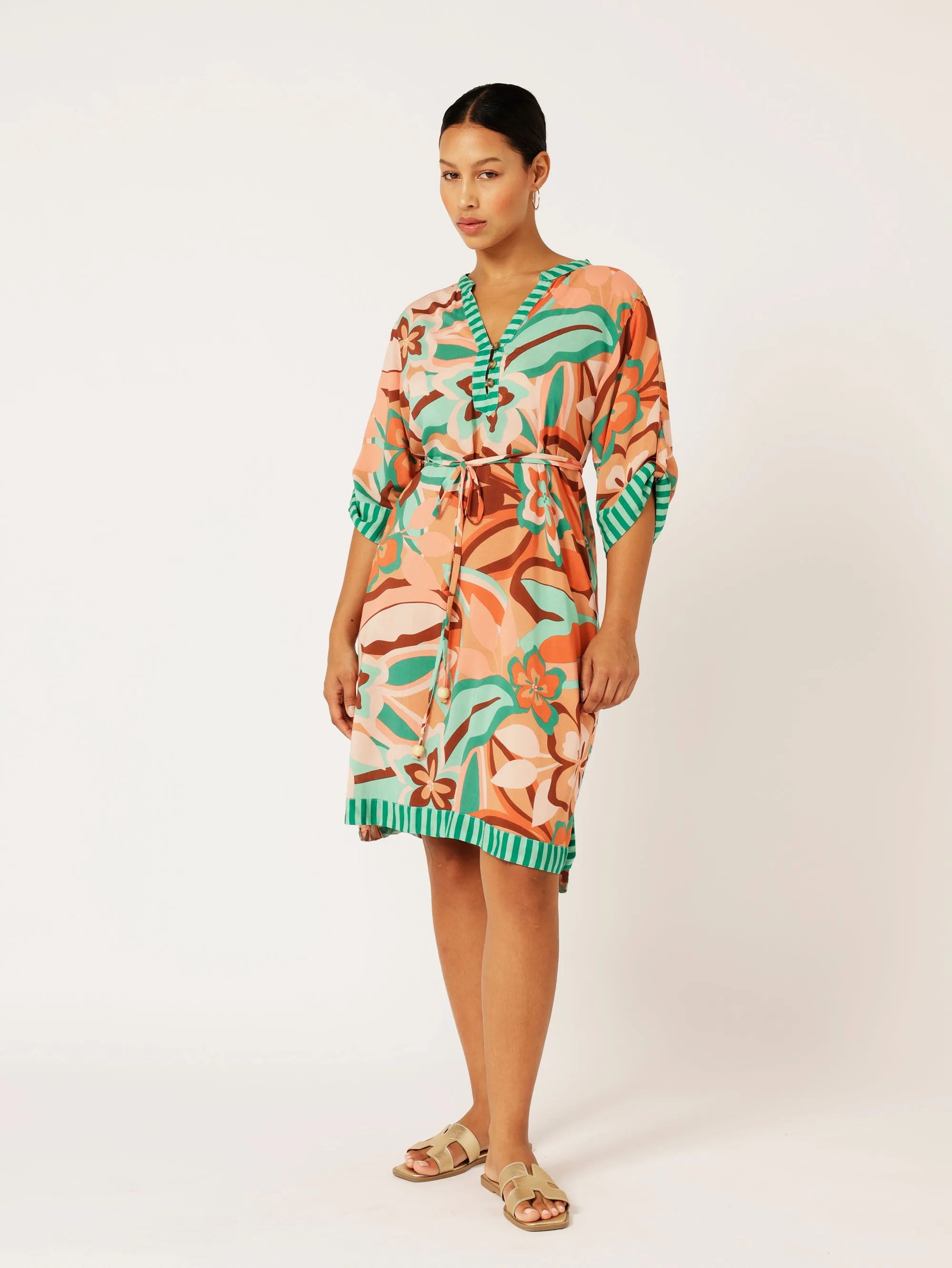 Caftan Dress | Island Coral
