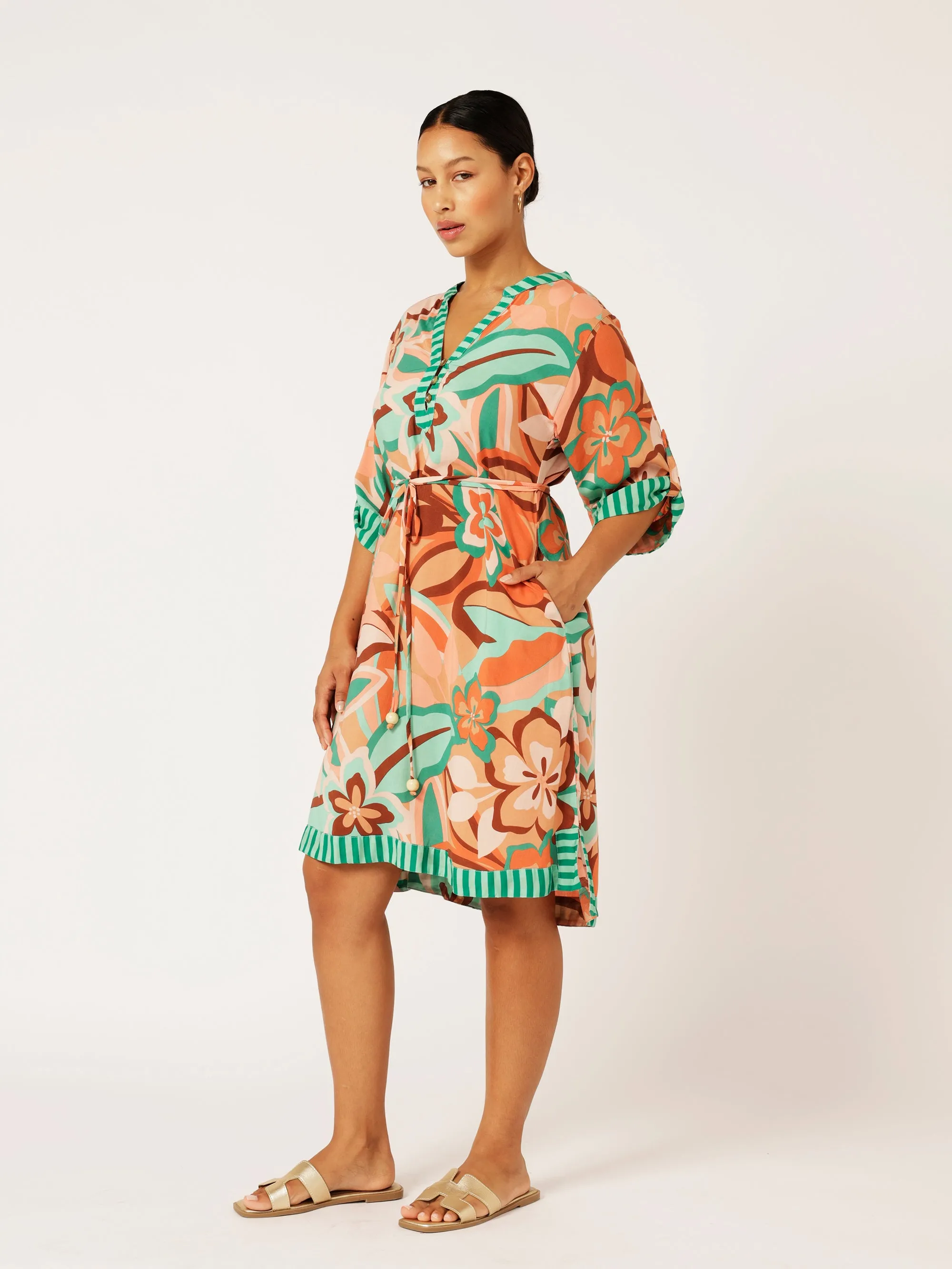 Caftan Dress | Island Coral
