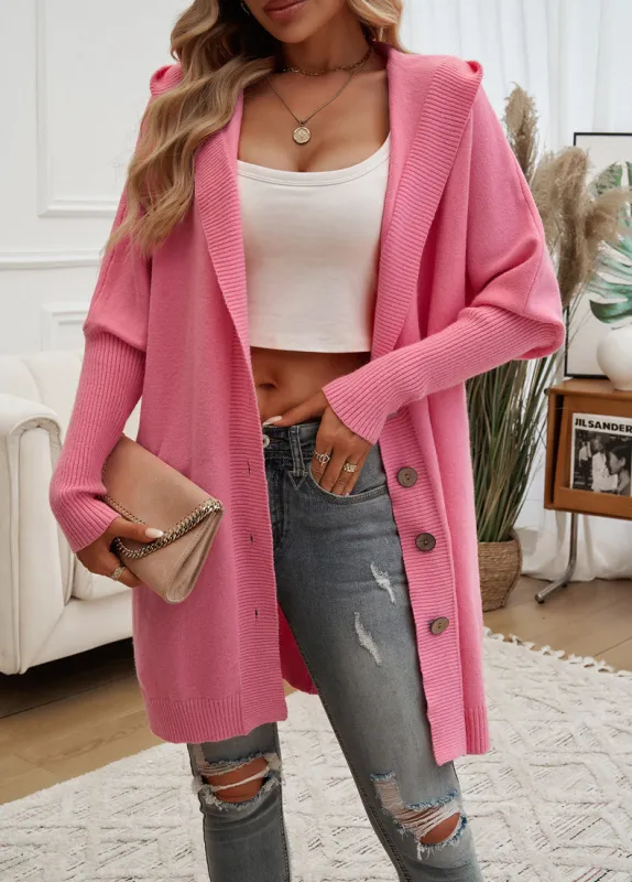 Casual Loose Button-Down Hooded Sweater Cardigan