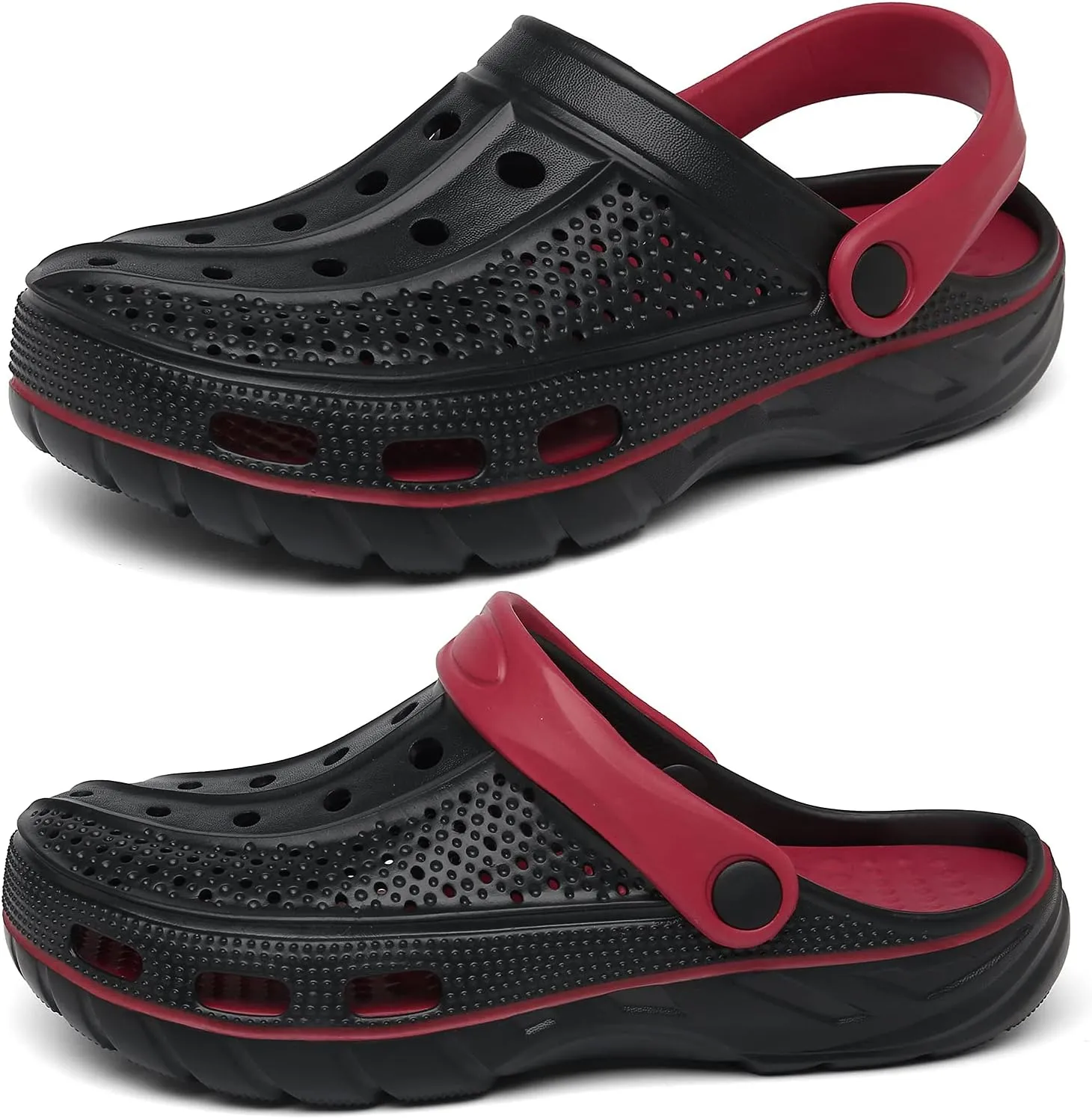ChayChax Men's and Women's Arch Support Clogs Garden Shoes Slip-on Outdoor Beach Slippers with Removable Cushion Footbed