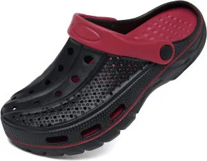 ChayChax Men's and Women's Arch Support Clogs Garden Shoes Slip-on Outdoor Beach Slippers with Removable Cushion Footbed