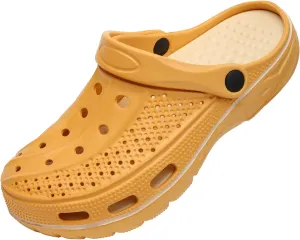 ChayChax Men's and Women's Arch Support Clogs Garden Shoes Slip-on Outdoor Beach Slippers with Removable Cushion Footbed
