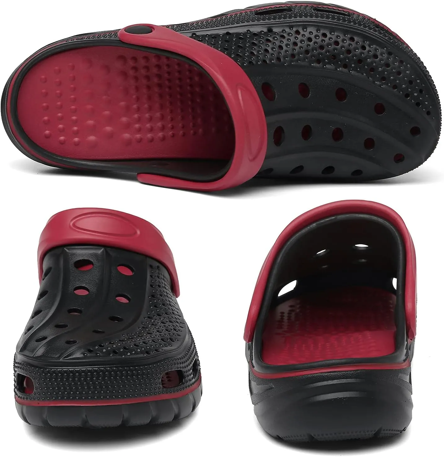 ChayChax Men's and Women's Arch Support Clogs Garden Shoes Slip-on Outdoor Beach Slippers with Removable Cushion Footbed