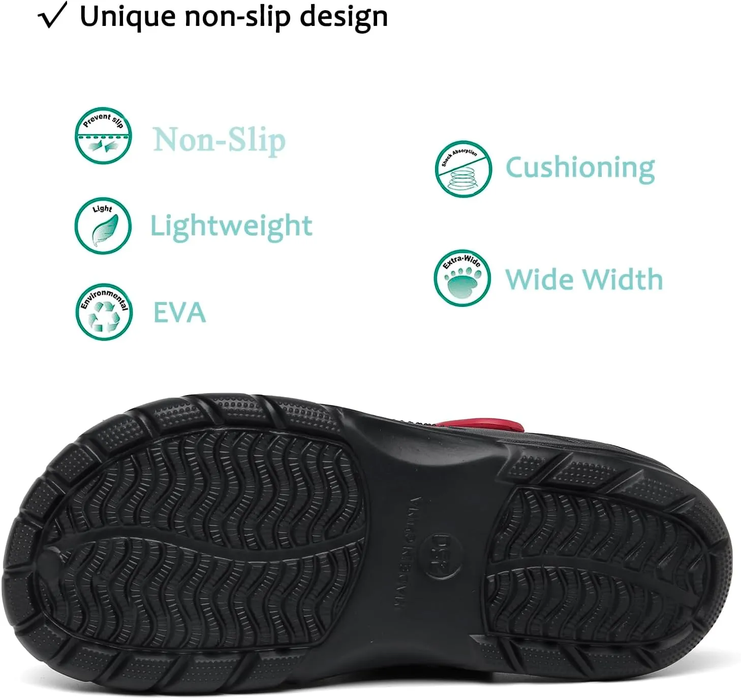 ChayChax Men's and Women's Arch Support Clogs Garden Shoes Slip-on Outdoor Beach Slippers with Removable Cushion Footbed