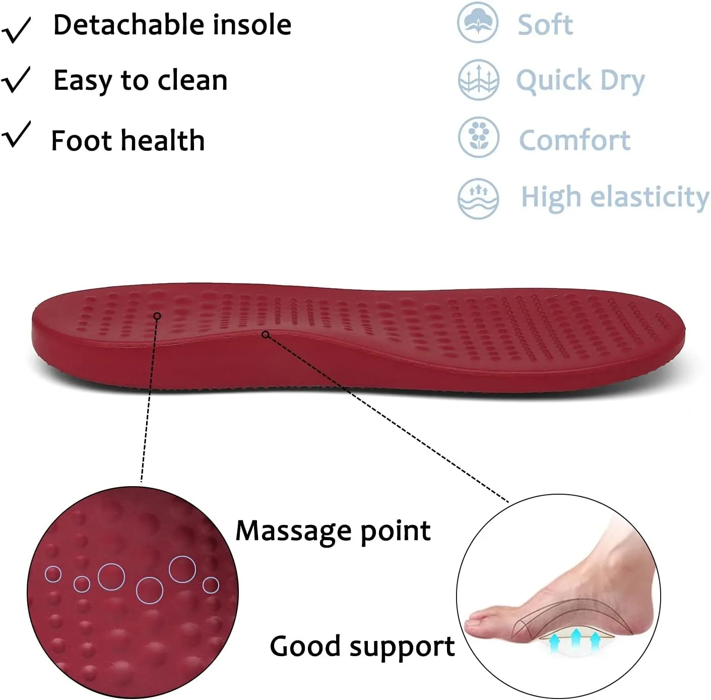 ChayChax Men's and Women's Arch Support Clogs Garden Shoes Slip-on Outdoor Beach Slippers with Removable Cushion Footbed
