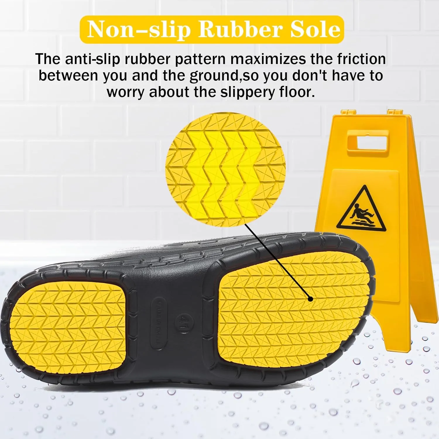 Chef Shoes for Men Nonslip Water Proof Work Shoes Mens Clogs Comfortable Nursing Nurse Shoes for Gardener Men Indoor and Outdoor for Kitchen Office Seaside-Zapatos de Cocina para Hombres