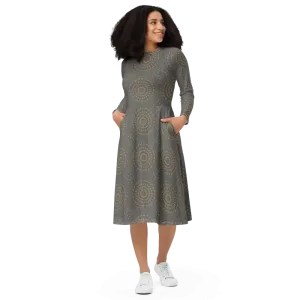 Chic Long Sleeve Midi Dress Elevates Style