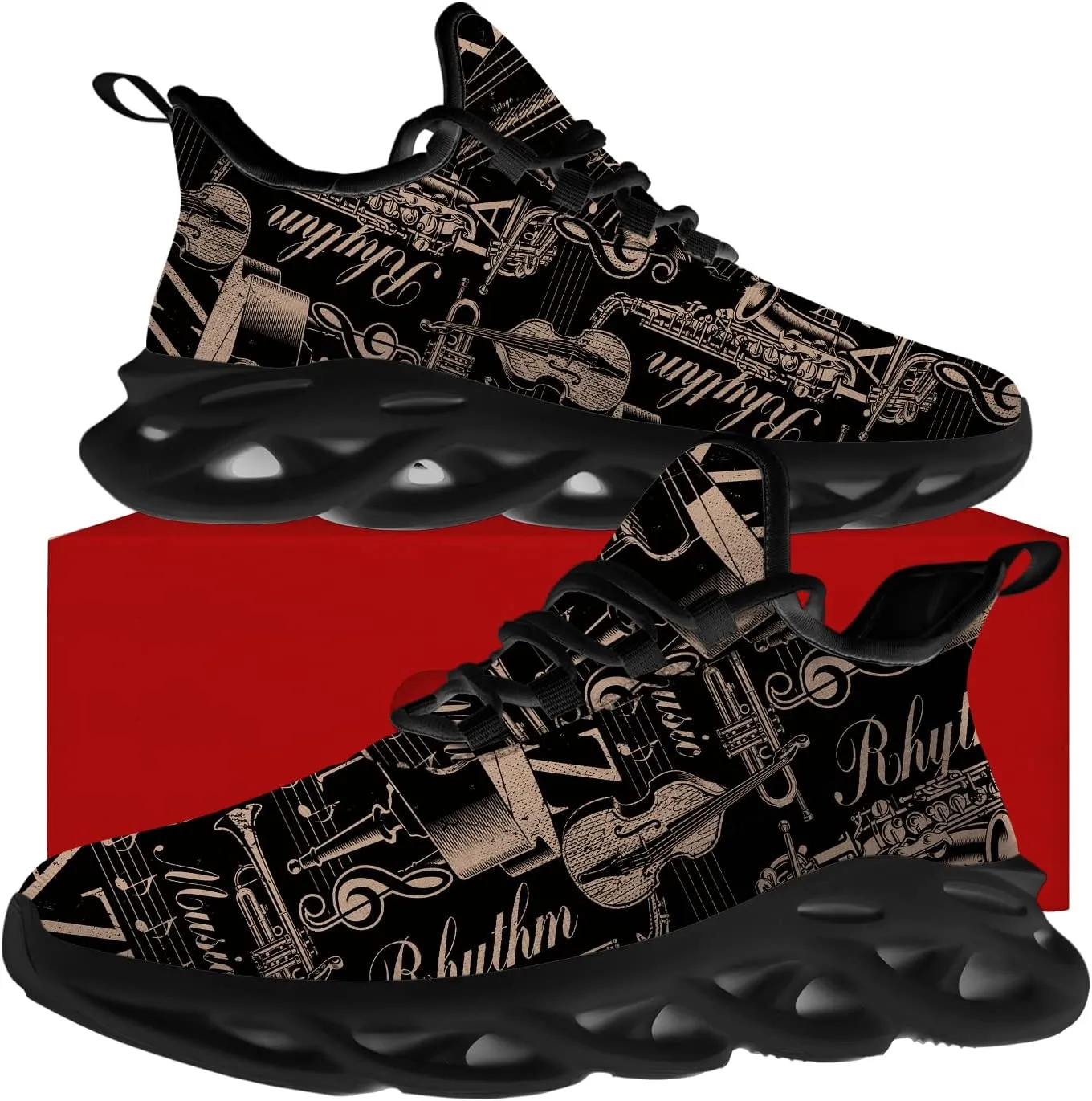 Ciadoon Music Shoes for Men Women Road Running Shoes Comfortable Sport Walking Tennis Musical Sneakers Gifts for Boy Girl