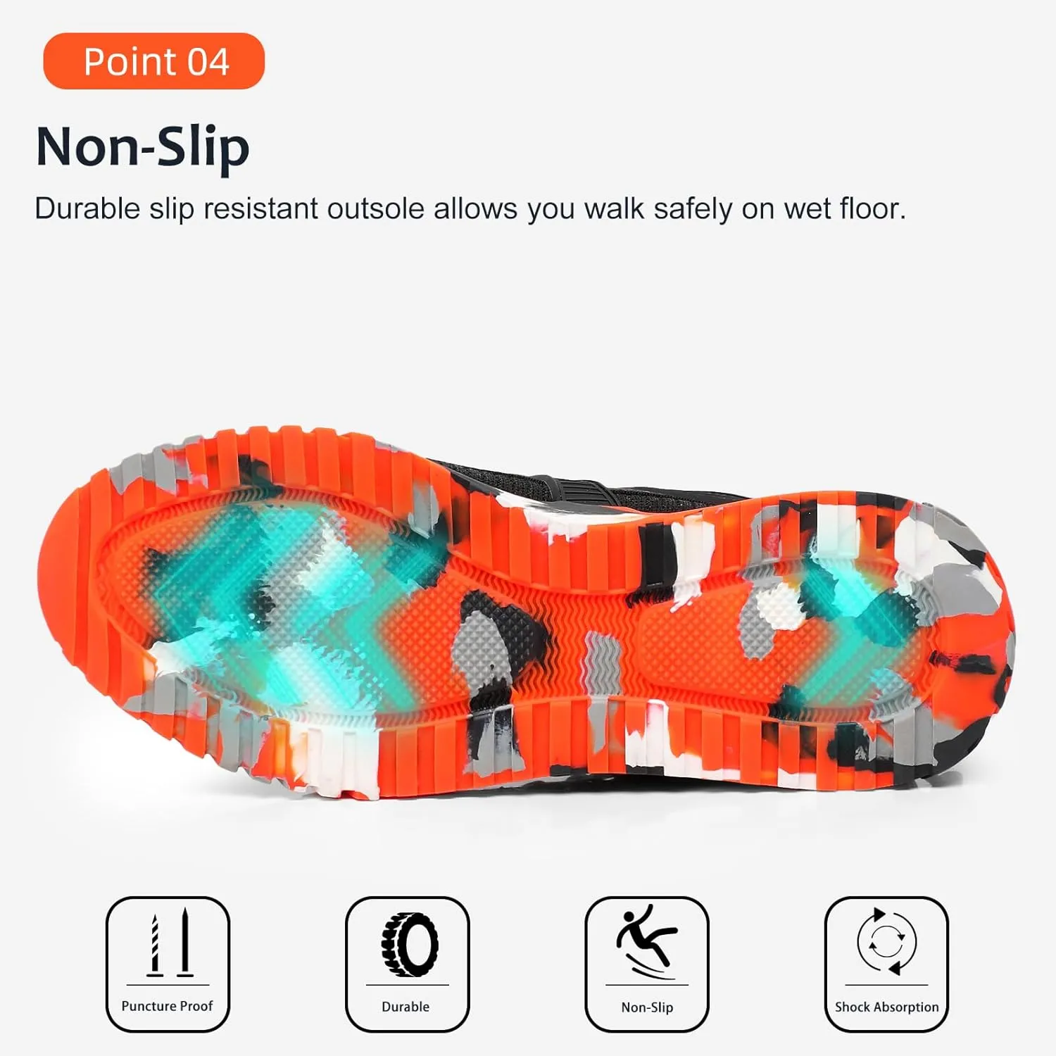 Composite Steel Toe Shoes for Men Work Safety Sneakers Non Slip Comfortable Lightweight Breathable Mens Hard Toe Industrial Construction Tennis Slip On Footwear