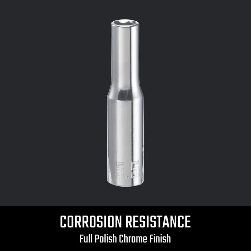 Craftsman 5.5 mm X 1/4 in. drive Metric 6 Point Deep Socket