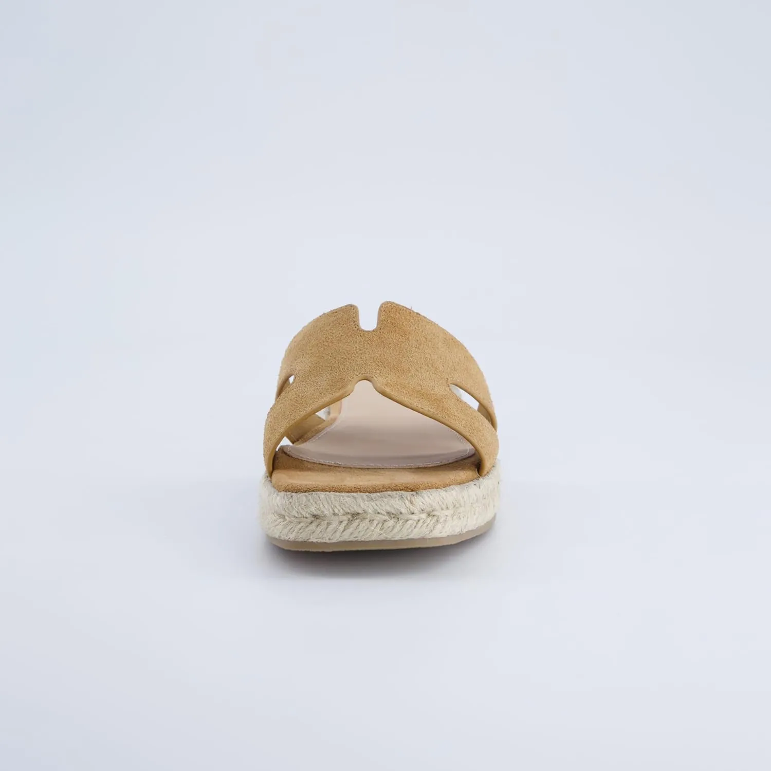 CUSHIONAIRE Avocado Womens Espadrille Slide Sandal  Suede Cutout Upper with Jute-Wrapped Platform & Cushioned Footbed