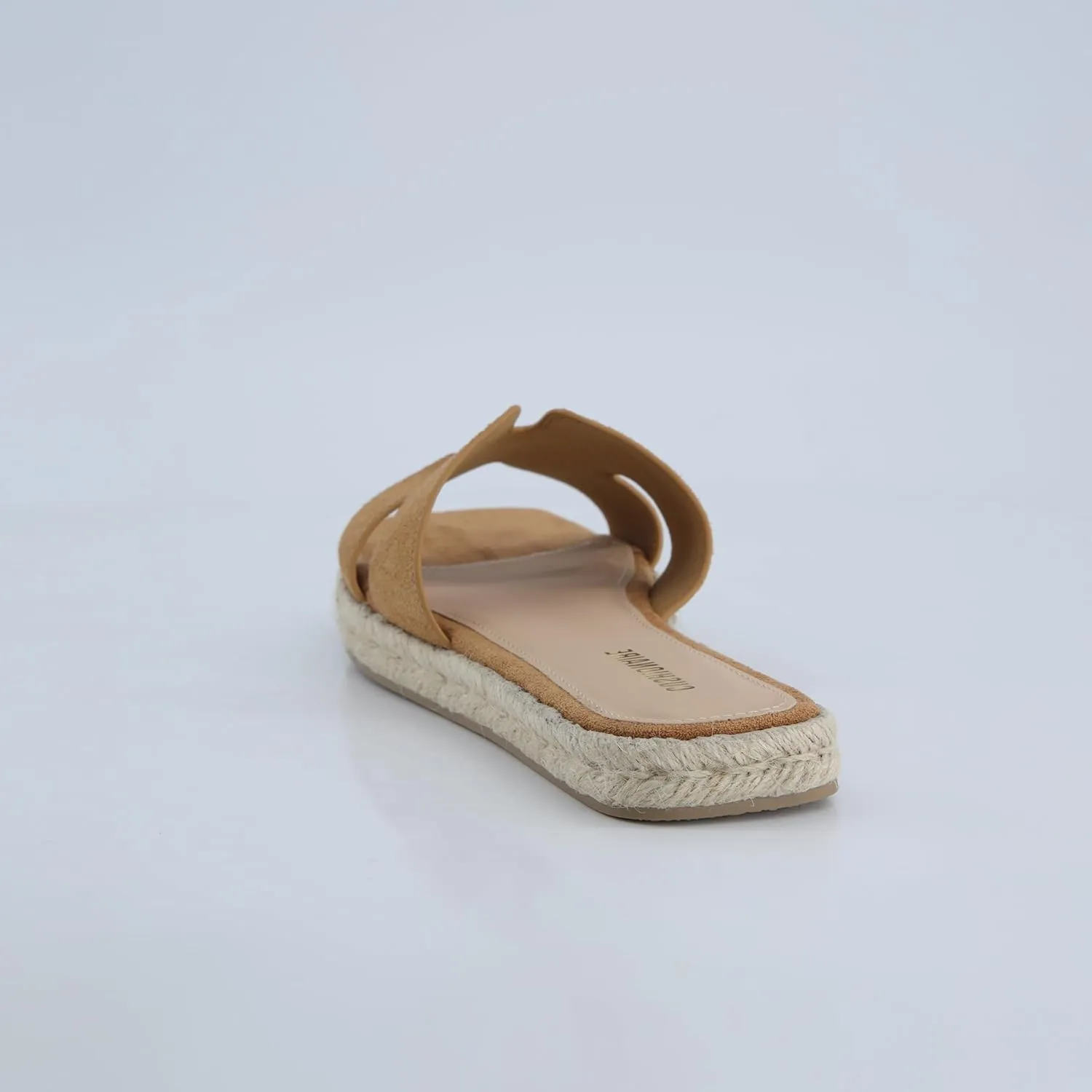CUSHIONAIRE Avocado Womens Espadrille Slide Sandal  Suede Cutout Upper with Jute-Wrapped Platform & Cushioned Footbed