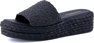 CUSHIONAIRE KUDOS Womens Platform Sandals  Wedge Sandals for Women, Comfortable Slip-On Shoes, Dressy Summer Sandals with Cushioned Footbed