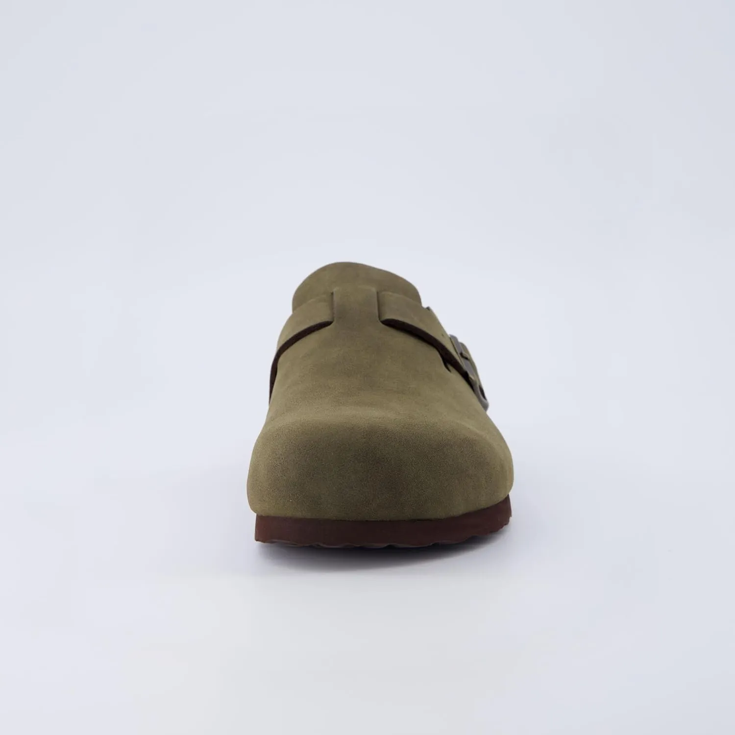 CUSHIONAIRE Men's Haze Genuine Suede Faux Fur Cork Footbed Clog with  Comfort