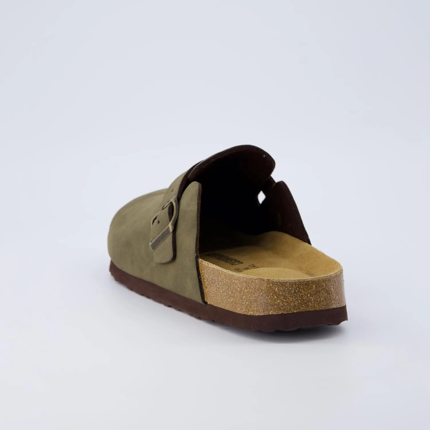 CUSHIONAIRE Men's Haze Genuine Suede Faux Fur Cork Footbed Clog with  Comfort