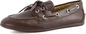 CUSHIONAIRE Women's Anchor Boat Shoe  Classic Slip-On Moccasin Loafer with Nautical Detailing   Memory Foam, Wide Widths Available
