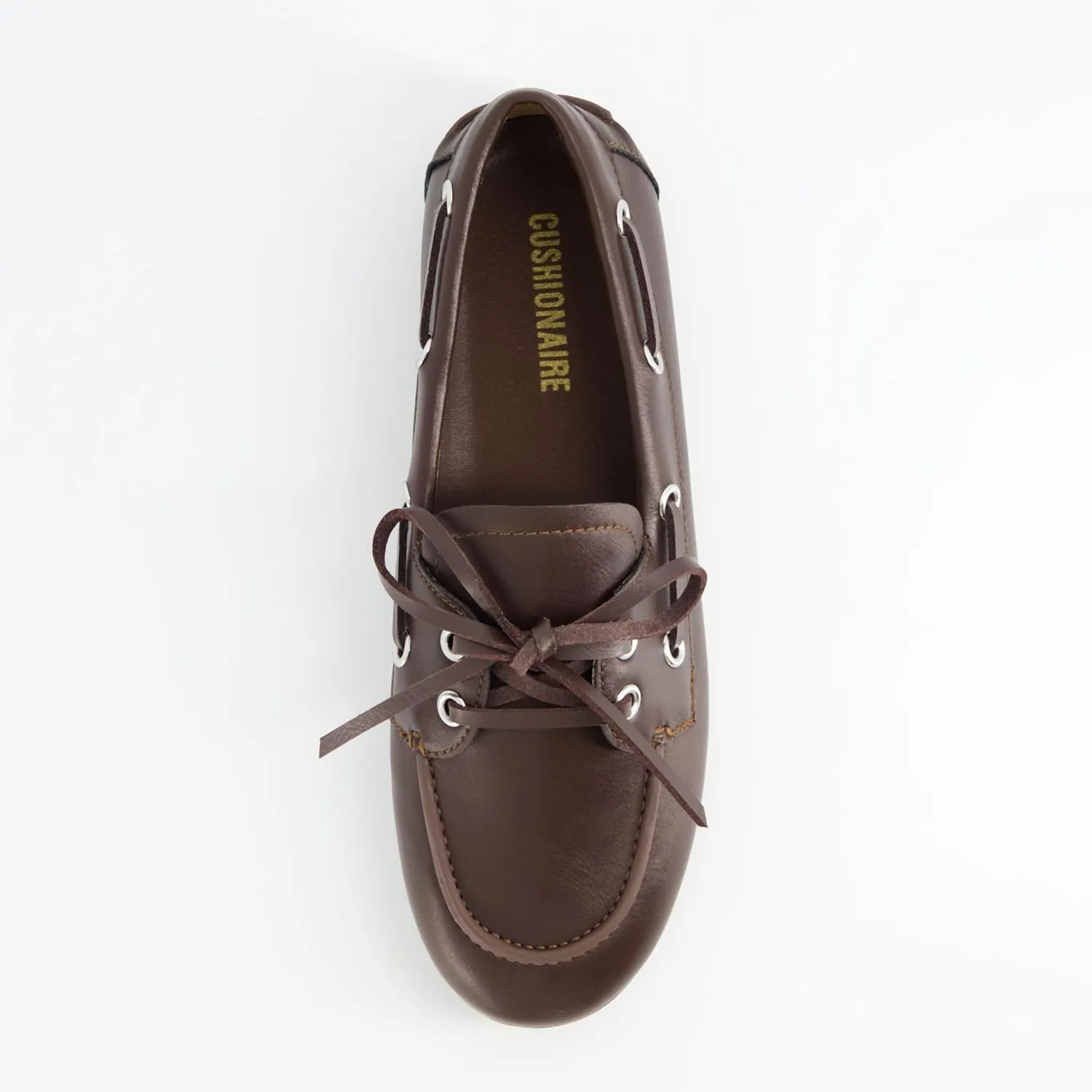 CUSHIONAIRE Women's Anchor Boat Shoe  Classic Slip-On Moccasin Loafer with Nautical Detailing   Memory Foam, Wide Widths Available