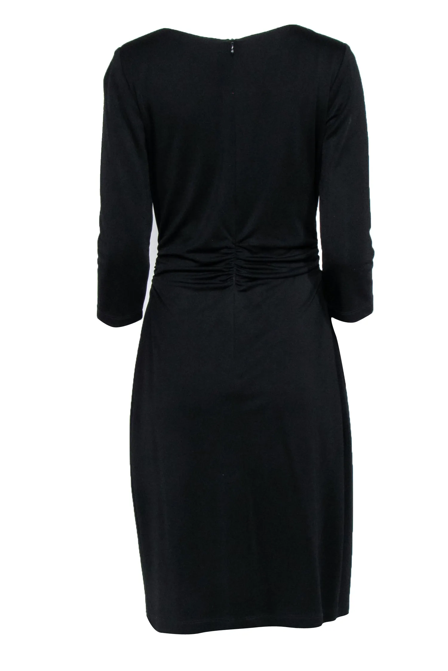 David Meister - Black Surplice Long Sleeve Dress Sz 12