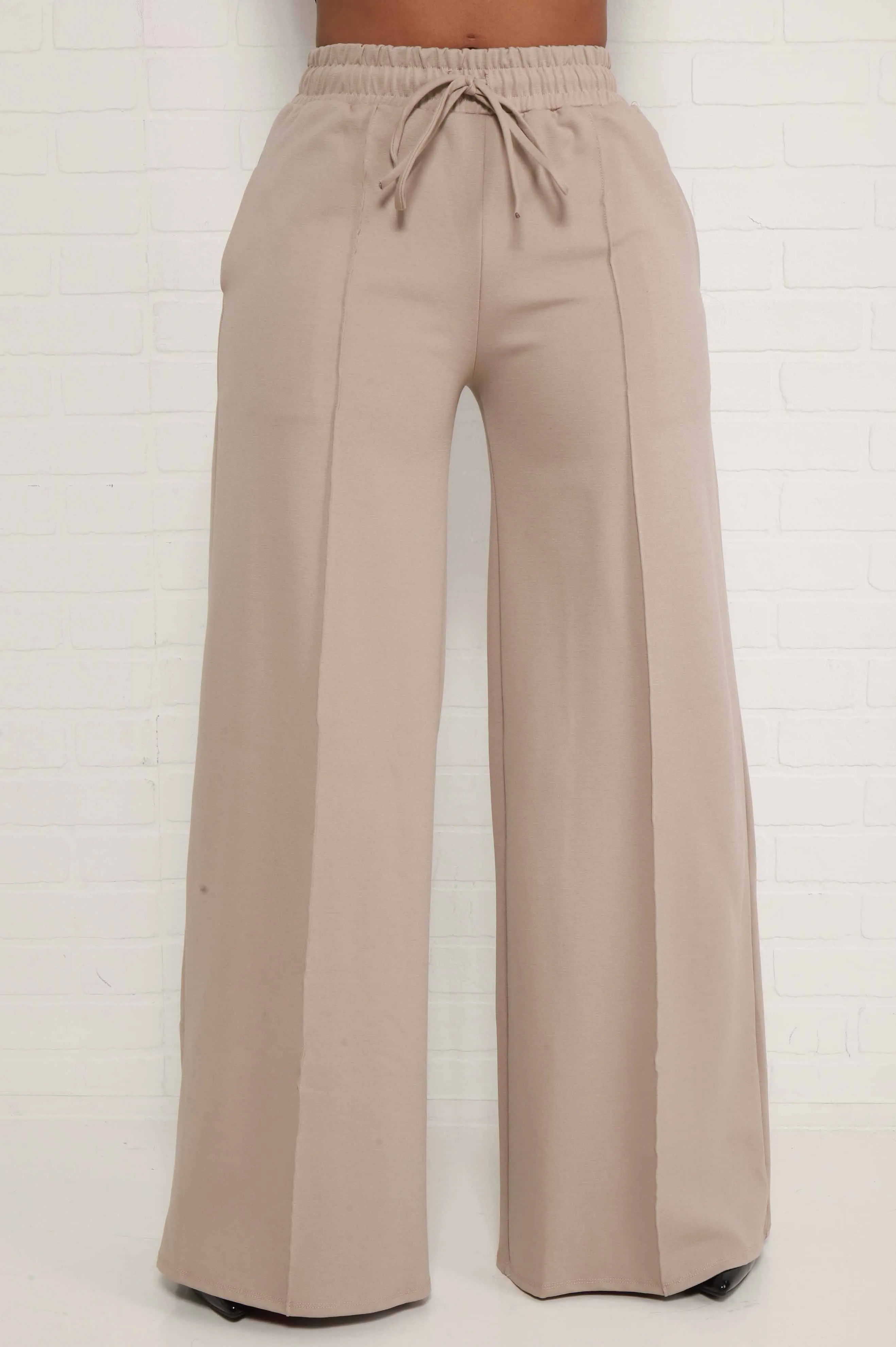 Day Off Wide Flare Pants - Nude