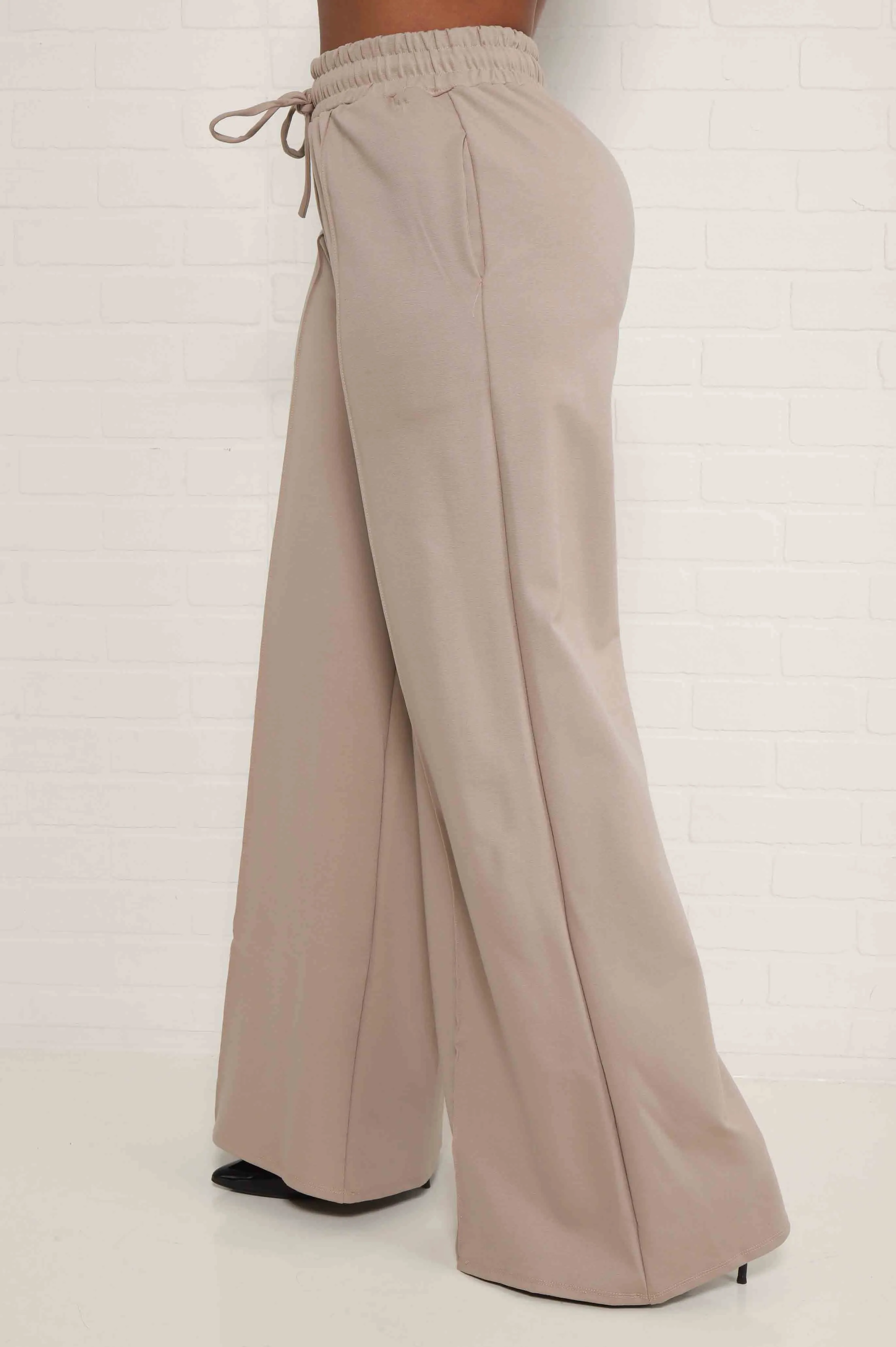 Day Off Wide Flare Pants - Nude