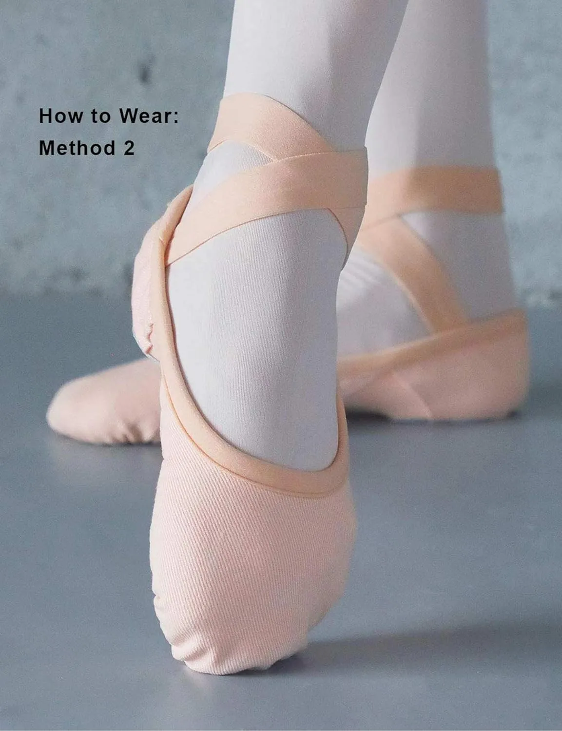 Daydance Teens Women Elastic Canvas Ballet Shoes Soft Split Sole Dance Slippers for Gymnastics, Yoga