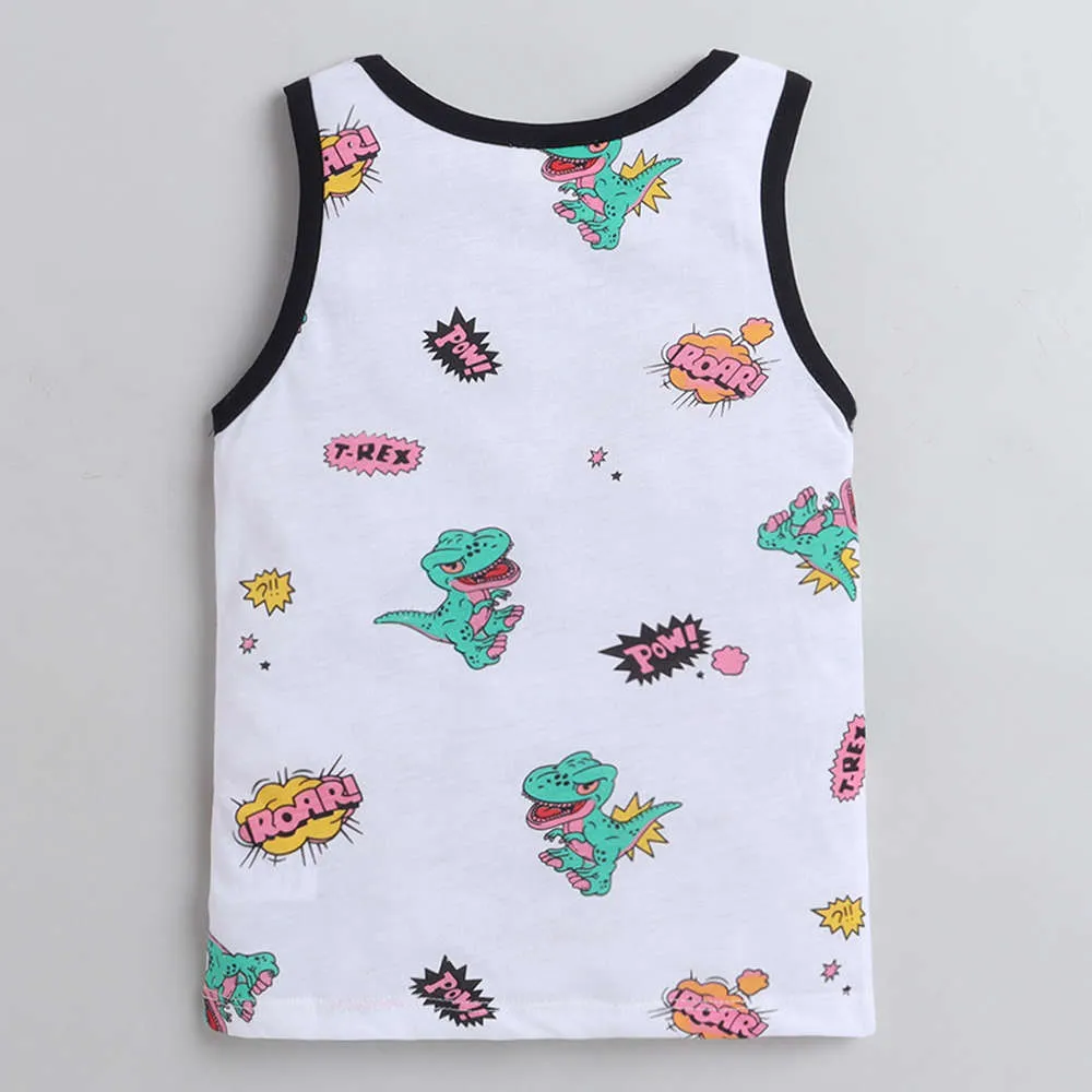 Dinosaur Printed Tshirt - Offwhite