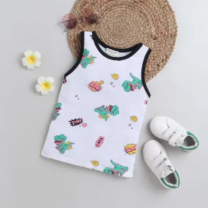 Dinosaur Printed Tshirt - Offwhite